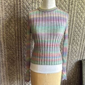 Re/Done Multicolor Striped Sweater